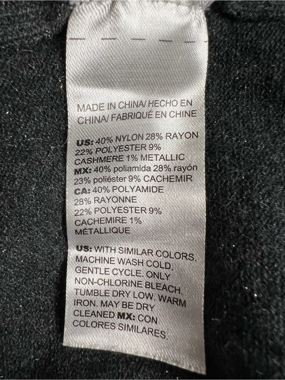 Chico's Dark Gray Open-Front Sparkle Cardigan Women’s Size XL (3) - Picture 8 of 9
